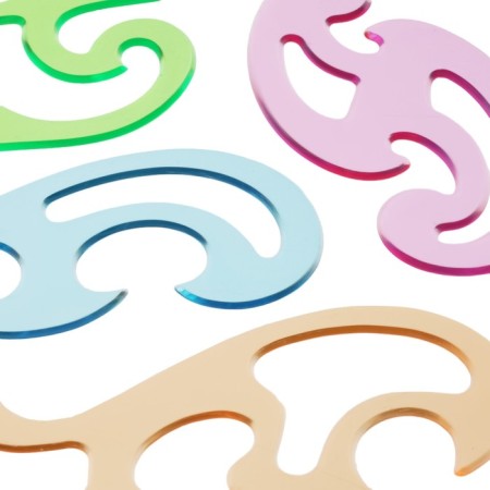 Set of patterns 4 pcs. Calligrata, transparent, color-3