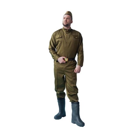 Carnival costume "Soldier", cap, gymnast, belt, trousers, p. 42-44