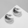 Ring earrings are “wide” embossed, silver color, d = 2.6 cm