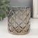Bank for candles glass "rhombus" Transparent black 200 ml 7x7x8 cm