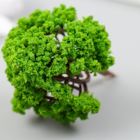 Artificial plant for creativity plastic "Green tree" 6 cm-2