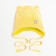 Baby hat, yellow color/ears, size 46-50