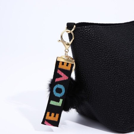Bag Cross-Bodi with a zipper, black color-4
