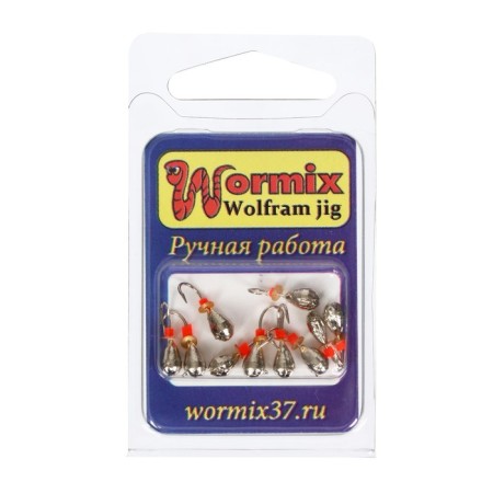 Mormyshka drop (galvanic silver), weight 0.8 g, size 4-1