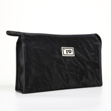 Cosmetic bag with lightning, black color