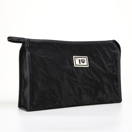 Cosmetic bag with lightning, black color