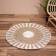 Wicker rug round 80 cm