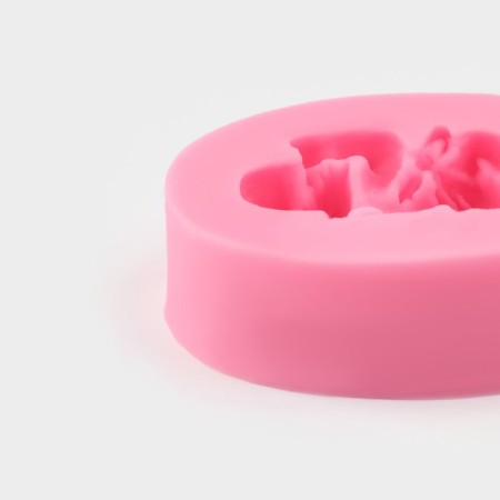Mold "Baby", silicone, 6 × 4 × 2 cm, pink color-3