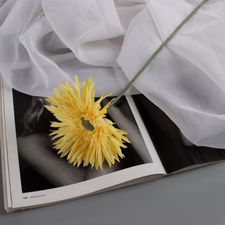 Artificial flowers "chrysanthemum lux" d-11 cm, 40 cm, yellow