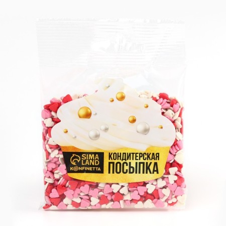 Sprinking soft "heart": red, white, pink, 50 g.-9