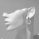 Earrings with the removable element "Transformer" Bear and Dismois Shar, white color in silver