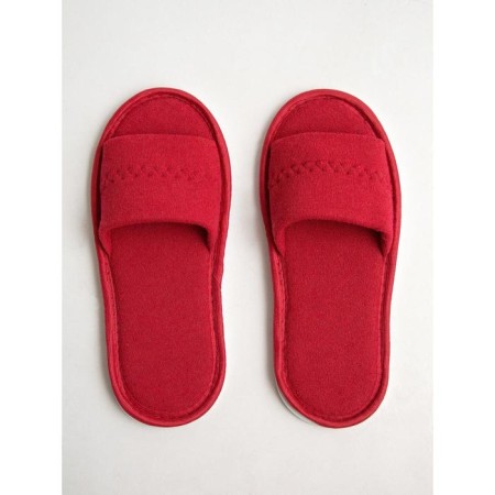 Women's slippers open nose, size 39-41, burgundy color-3