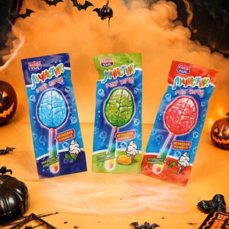 Caramel on the stick "Luchikika Brain Zombies" Assorted 10g
