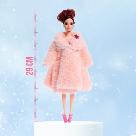 Model-model "Inna" in a fur coat, pink color-2