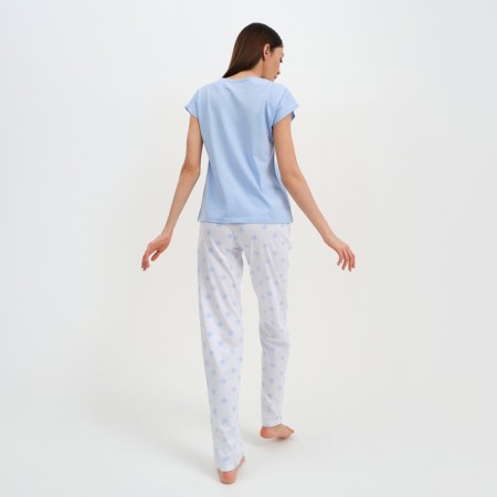 Pajama female kaftan "stars" pants, T -shirt, p. 40-42-2