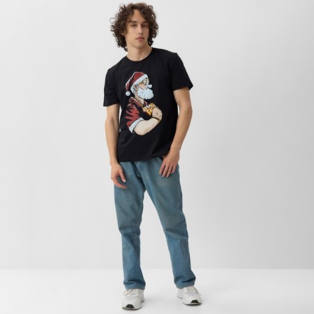 Men's T -shirt KAFTAN SANTA, Black, p. 2xl-4