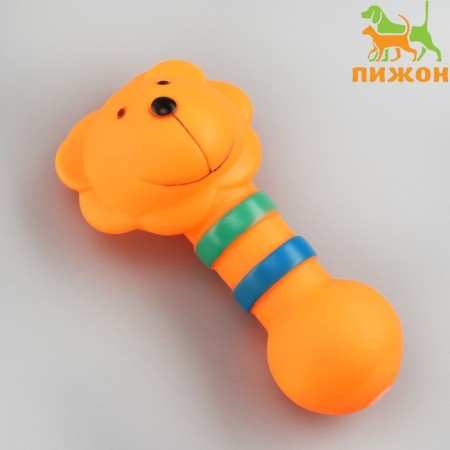 Brying toy "Zoo" for dogs, 14 cm, orange lion