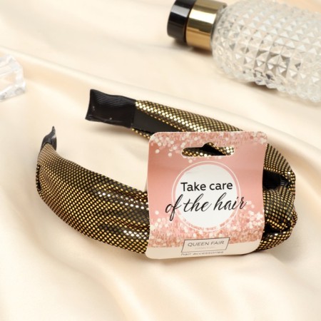 Hair rim "bends" imitation, 3 cm, gold-1