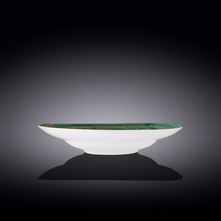 Deep plate Wilmax England Spiral, D = 28.5 cm, 500 ml, green color-1
