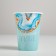 A glass for flowers "fluid", blue, 350 ml