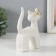 Souvenir Ceramics "White Cat with glasses, tail with a pipe" Grani 10.8x4.6x14.7 cm