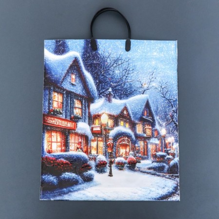 New Year. Package "Christmas Night", polyethylene with a plastic pen, 37.5x44.5 cm.