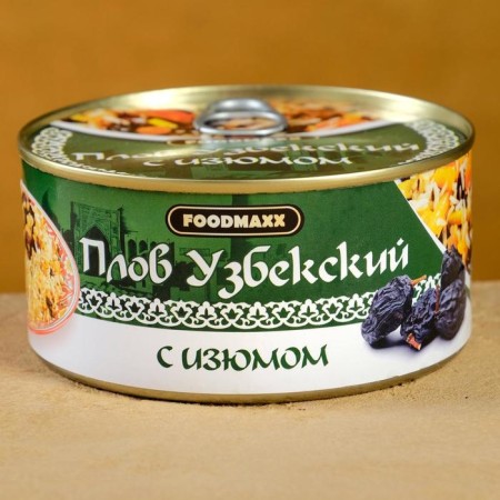 Uzbek Plov "Festive" with raisins, 325g, canned-3
