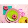 Board ceramic dessert shade "Green peas", d = 19 cm, green color