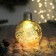 Ball plastic light D-8 cm "time of miracles" shine Christmas tree flower, transparent orange