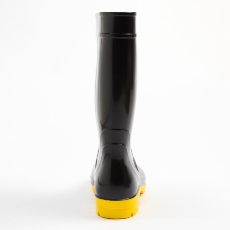 Women's rubber boots, black+yellow, size 40-2