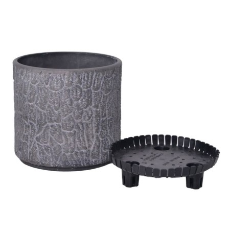 Round pot for flowers, 2l light gray 15.5x14x14cm-2