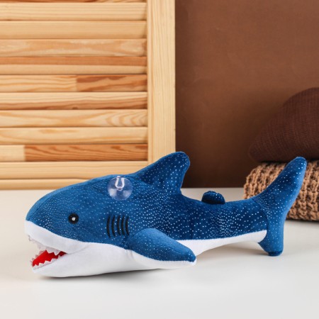 Soft toy "Shark", 40 cm, blue color-5