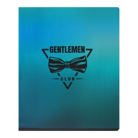 Notebook of 48 sheets in the Gentlemen cage, covered cardboard, metallization, mix-4