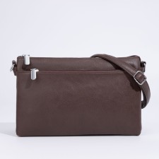 Cross-Bodi Bag on a zipper, brown color