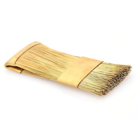 Brush for cleaning mills, copper, 6 × 2 cm, golden color-3