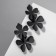 Earrings Metal "brightness" flowers, black color