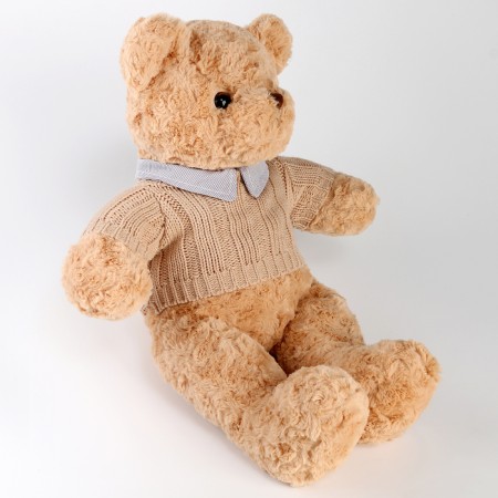 Soft toy "Bear" in a jacket, 50 cm, beige color-3