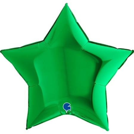 Foil ball 9 "Green star", mini-figure