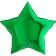 Foil ball 9 "Green star", mini-figure