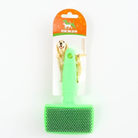 Pucoproding Plastic soft with rounded teeth, medium, 9 x 15.5 cm, green-6