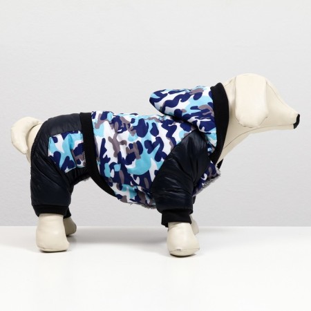 Dogs for dogs on a fur lining with a hood, size L (DS 32, Osh 30, OG 44 cm)-2