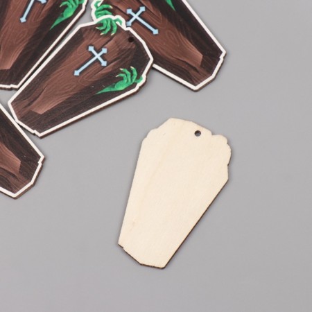 Decor for creativity wood "coffin" set of 5 pcs 5.5x3.4x0.3 cm-1