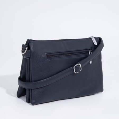 Bag Cross-Bodi with a zipper, blue color-1