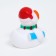 Brying toy for dogs "Duck with snowboarding", vinyl, 8 x 8 cm
