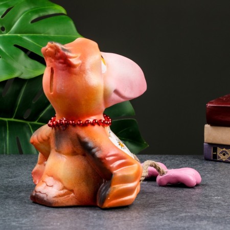The piggy bank "Crow - Miracle in feathers" yellow, 20cm-4