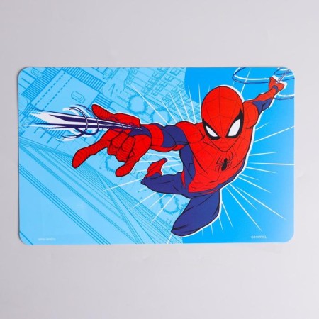 Modeling rug, A4 format, blue, spider-man-1