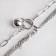 Pens "chain" medallion, color silver, 56 cm