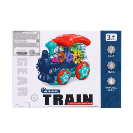 The steam locomotive "gears", light and sound, works from batteries-6