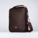 Men's bag over the shoulder, Textura, artificial leather, brown color