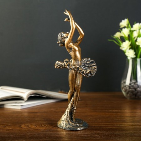 Polystone souvenir "Ballerina, hands to the sky" under bronze 24.5x8x8 cm-3
